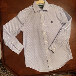 Ralph Lauren Cotton Long Sleeve Stripe Dress Shirt. Boys size 10.